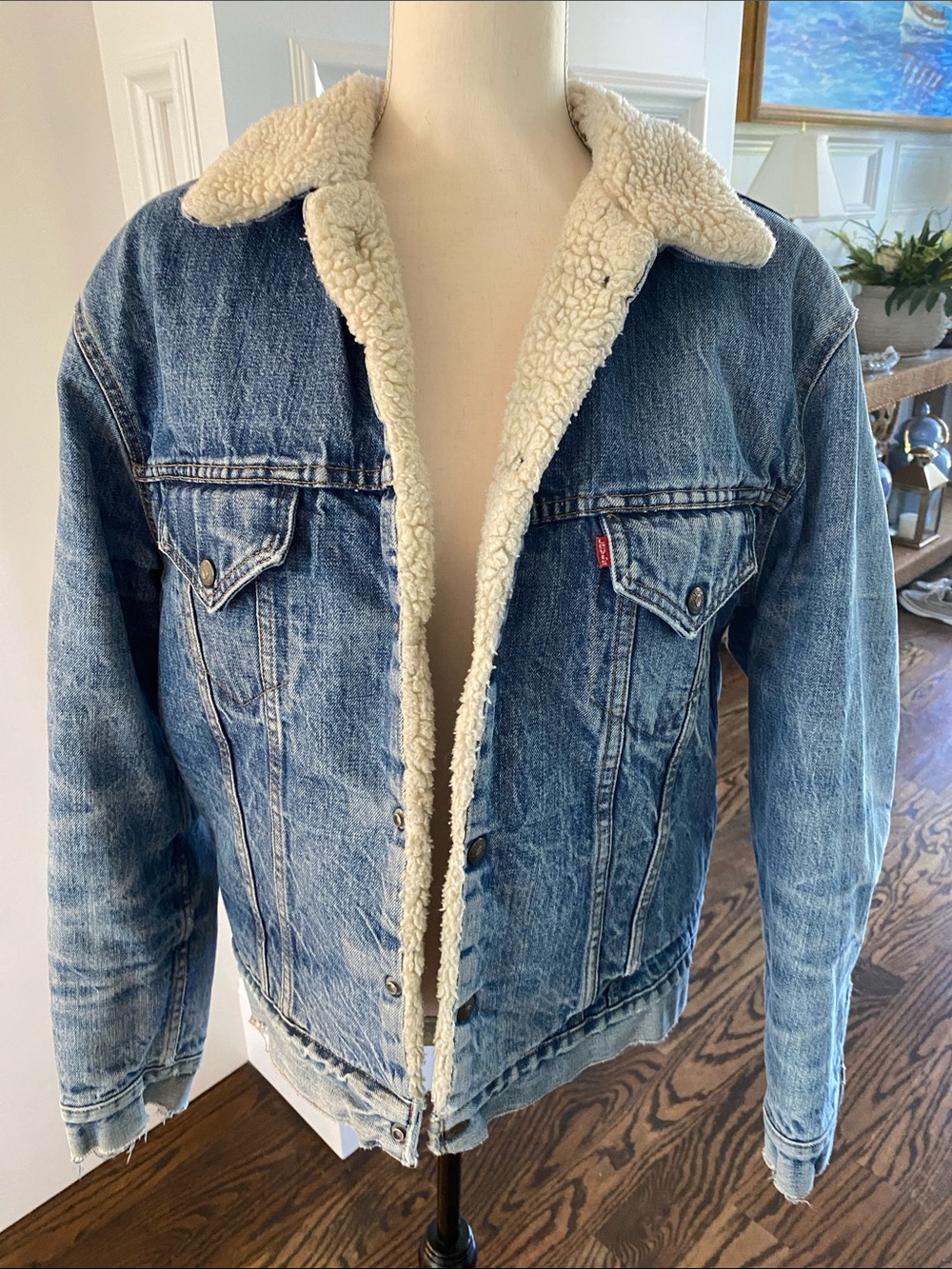Vintage Levi's Blue Denim Sherpa-Lined Jacket